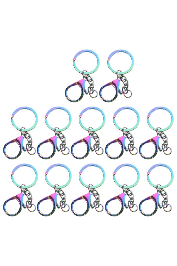 12-Pack Sky Alloy Key Chain Clips Key Holders for Crafts and Everyday Use