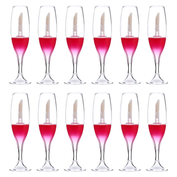LOLIPPYY Set of 12 Plastic Liquid Lipstick Containers for Women, Perfect for Daily Use and Travel