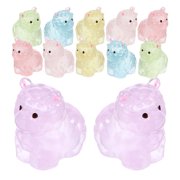 LOLIPPYY 12Pcs Luminous Resin Alpaca Figures Assorted Colors for Office and Home Ornament