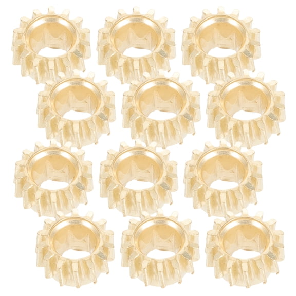 LOLIPPYY 12Pcs Metal Guitar String Tuning Peg Gears Golden Hexagonal Hole Durable for Precise Tuning