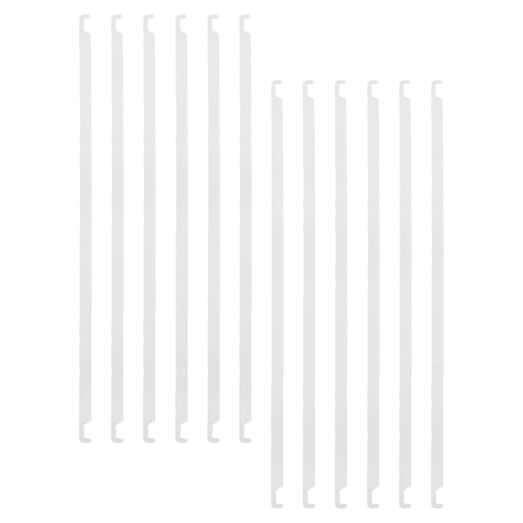 LOLIPPYY 12Pcs Metal Hanging File Organizer Rails White for Office and Home Document Management