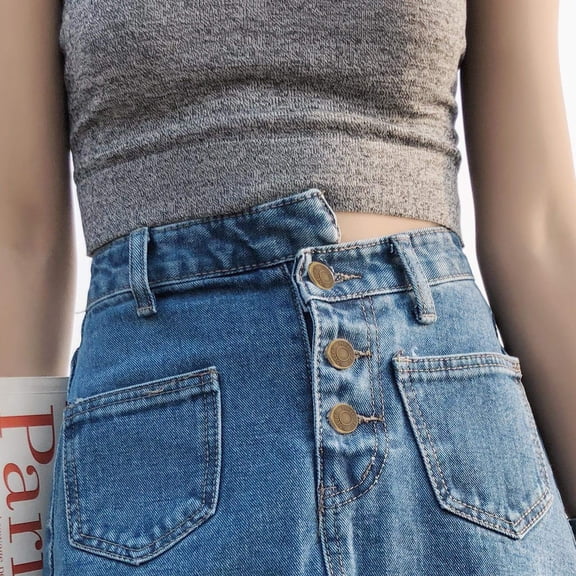 LOLIPPYY 12Pcs Metal Jean Buttons Detachable Waist Buckle for Jeans Pants Adjustable DIY Accessory