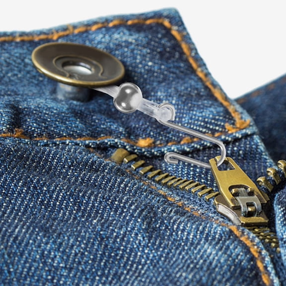 LOLIPPYY 12Pcs Metal Zipper Lock Clips for Jeans Pants Secure Zipper Stopper Comfortable Fit
