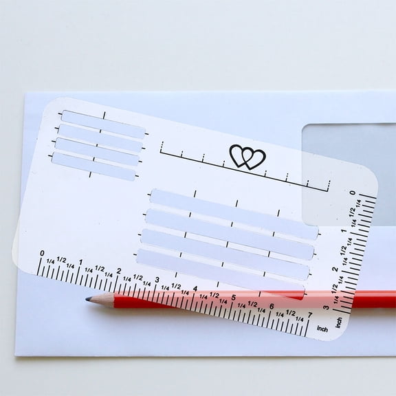 LOLIPPYY Beige Plastic Lettering Guides for Measuring Use, Precision Journal Stencils, 12Pcs
