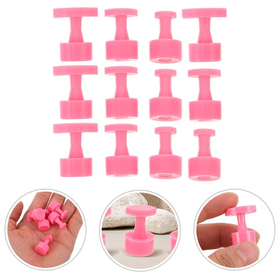 LOLIPPYY 12Pcs Pink Dent Removal Pads for Vehicle Suction Cup Car Dent Puller with Paint Safe Material