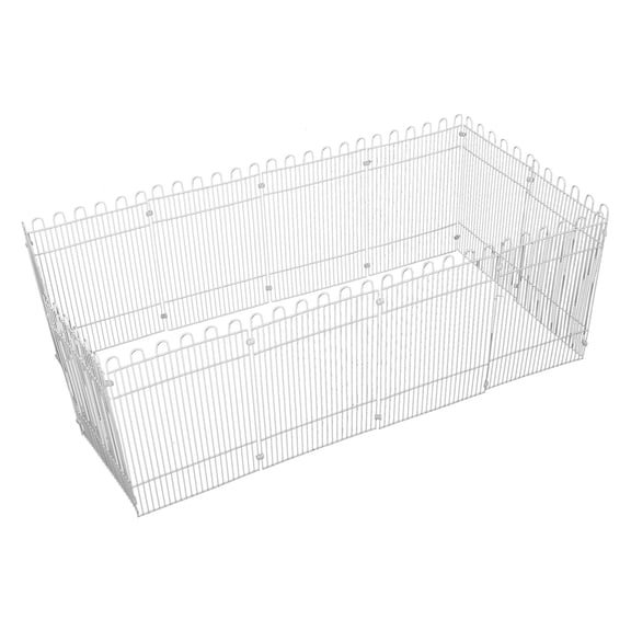 LOLIPPYY 12Pcs Portable Poultry Fence White Coop Divider Panel for Effective Chick and Duckling Separation