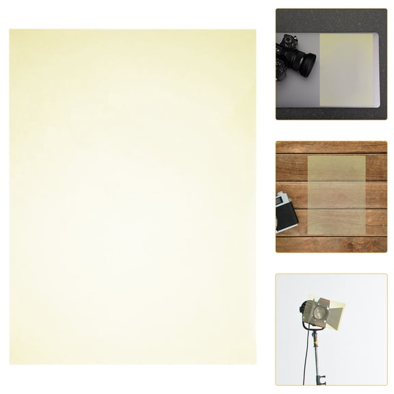 LOLIPPYY 12Pcs Premium Yellow Gel Light Filter Sheets Flexible PVC Colored Sheets for Photography