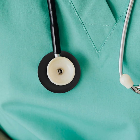 LOLIPPYY 12Pcs Recyclable Silicone Stethoscope Covers Soft Protective Diaphragm Covers for Clear Sound Transmission