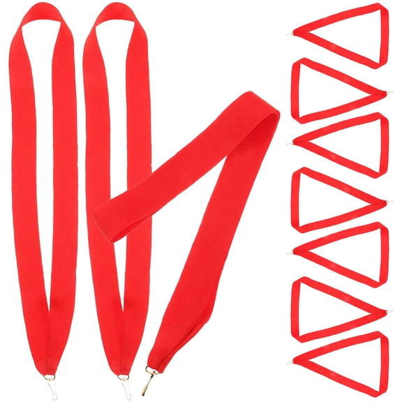 LOLIPPYY 12Pcs Red Polyester Medal Lanyards Neck Straps for Hanging Awards and Id Holders