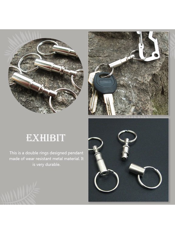 12-Pack Removable Metal Key with Quick Release Double , Key Chains for Outdoor and Home Use