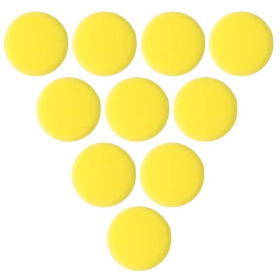 LOLIPPYY 12Pcs Round Sponge Stamps Yellow Foam Paint Brushes For Creating Textures Crafters