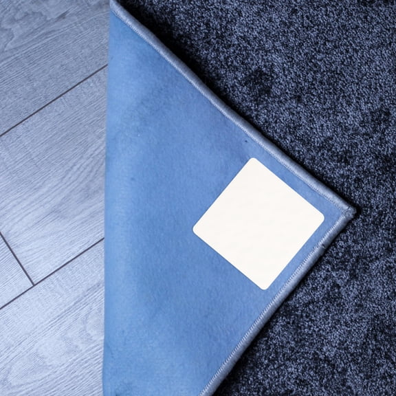 LOLIPPYY 12Pcs Rug Pads for Hardwood Tile Floors Non Skid Square Shape Rug Tape Black