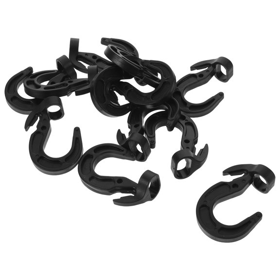 LOLIPPYY 12Pcs S Shape Bungee Rope Hooks Plastic Tent Buckle Windproof Elastic Cord Supports