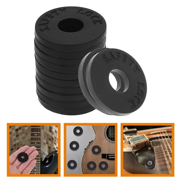 LOLIPPYY 12Pcs Silicone Guitar Strap Blocks Anti Slip Pads Safety Pad Accessories