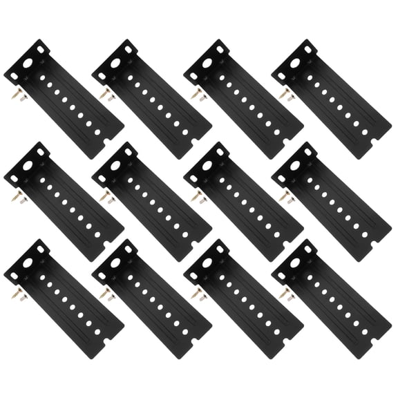 LOLIPPYY 12Pcs Sliding Keyboard Brackets Black Steel Durable Mounts for Under Desk Drawer Slides