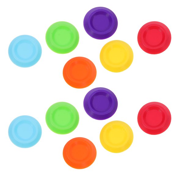 LOLIPPYY 12Pcs Small Insect Feeding Bowls Plastic Round Roach Feeder for Terrarium Use