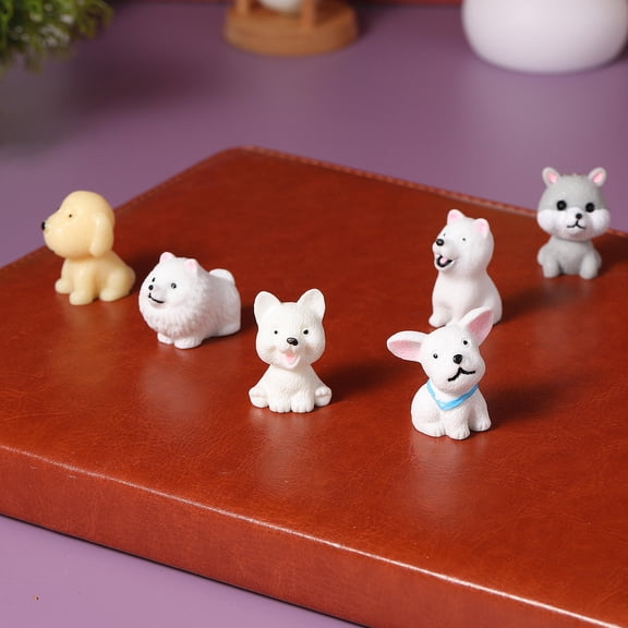 LOLIPPYY 12-Pack Small Resin Dog Figurines Ideal for Photography Props, Garden Decor, and Outdoor Display
