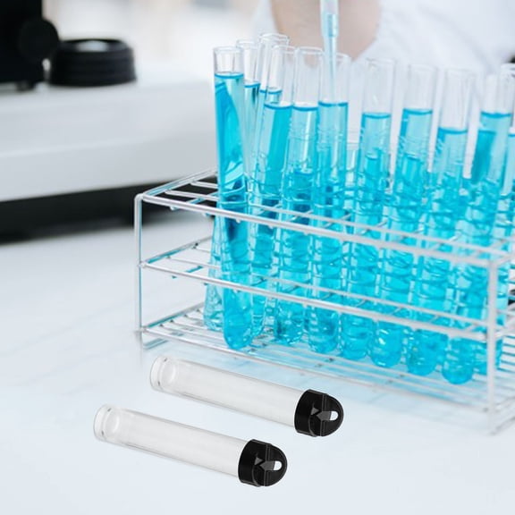 LOLIPPYY 12Pcs Small Test Tubes with Caps Made of Firm Plastic for Leak Proof Laboratory Use