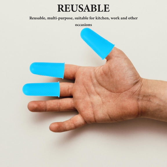 LOLIPPYY 12Pcs Soft Silicone Finger Gloves Finger Sleeve Protectors for Heat Resistance and Secure Grip