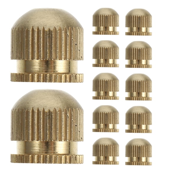 LOLIPPYY 12Pcs Solid Brass Lamp Shade Finials for Table Lamps and Ceiling Lights Elegant Finish
