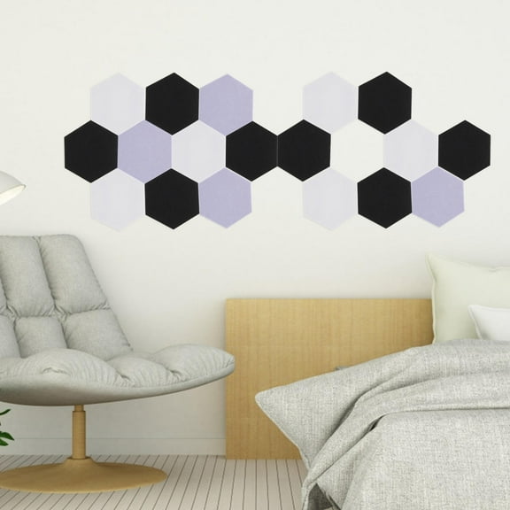 LOLIPPYY 12-Pack Gray Hexagon Acoustic Foam Panels for Soundproofing, Anti-Scratch Studio Wall Tiles