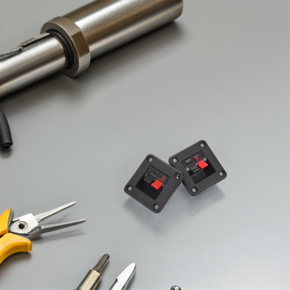 LOLIPPYY 12Pcs Speaker Wire Terminal Square Case for Desktop Speaker Cable Organization