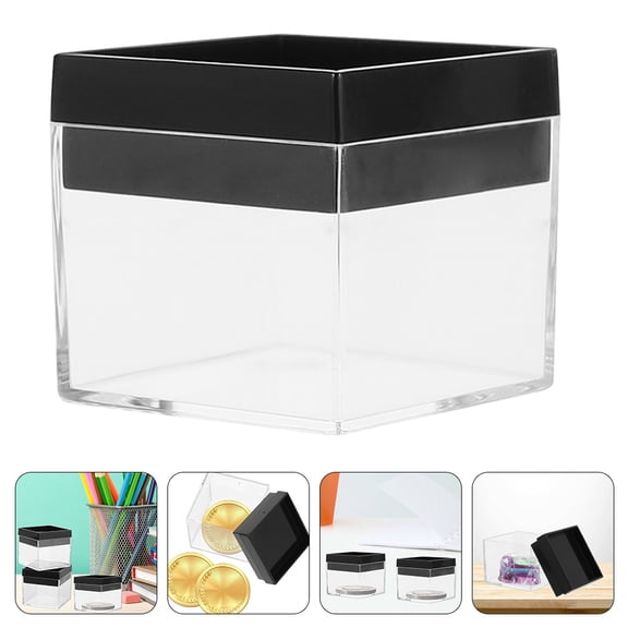 LOLIPPYY 12Pcs Specimen Container Plastic Box for Mineral Storage and Desktop Display