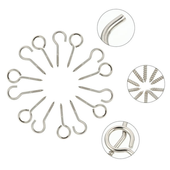 LOLIPPYY 12Pcs Stainless Steel Hanger Hooks for Heavy Duty Hanging Storage