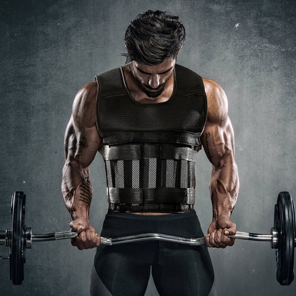 LOLIPPYY 12Pcs Steel Weighted Plates Vest for Fitness Use with Multi Functional Workout Plates