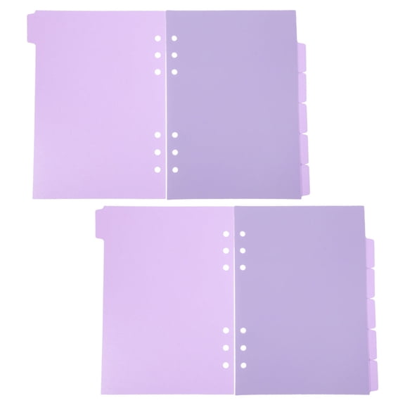 LOLIPPYY 12Pcs Tab Dividers Purple PP For Content Separation Learning