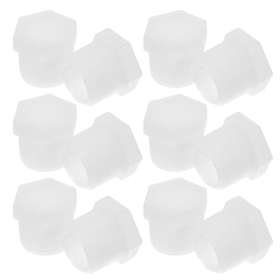 LOLIPPYY 12Pcs Trailer Water Heater Drain Plug White PVC Compact Portable High Temperature