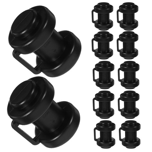 LOLIPPYY 12Pcs Trampoline Enclosure Pole Caps Black Plastic Safety Covers for Outdoor Net Poles Replacement