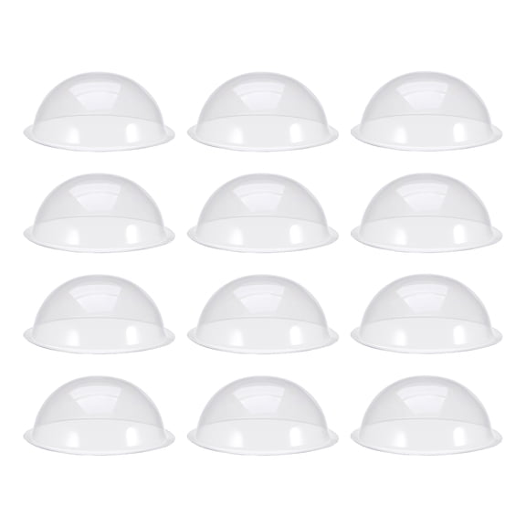 LOLIPPYY 12Pcs Transparent Plastic Cloche Domes for Craft Projects and Christmas Decor