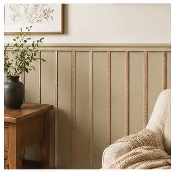 LOLIPPYY 12Pcs Elegant Farmhouse Style Wood Border Trim for Window and Door Frame Accents