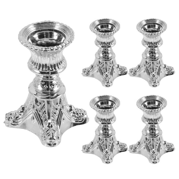 LOLIPPYY Set of 12 Vintage Pillar Candle Holders Candlestick Stands for Wedding Party Decoration