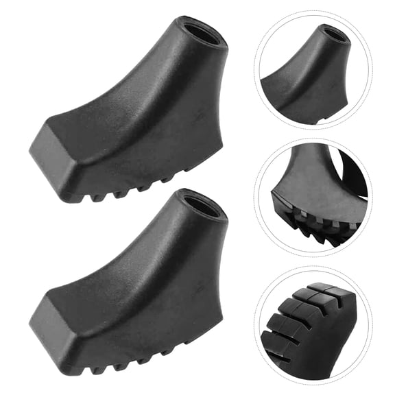 LOLIPPYY 12Pcs Walking Stick Rubber Caps for Enhanced Grip and Noise Reduction on Various Terrains