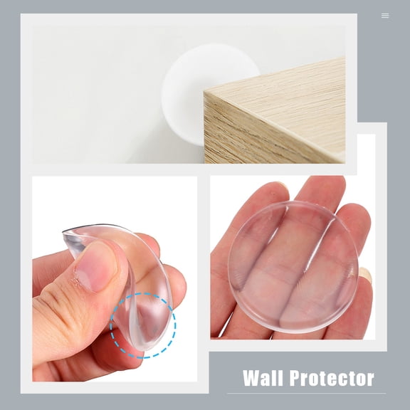 LOLIPPYY 12Pcs Wall Protector Transparent Silicone For Home Use Cushioning