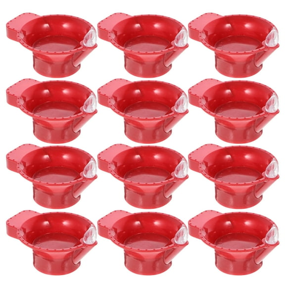 LOLIPPYY Set of 12 Red LED Flameless Candle Lights, Battery Operated Lamps for Romantic Home Decoration