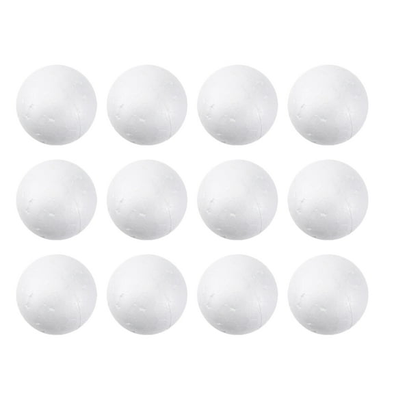 LOLIPPYY 12Pcs White Foam Balls for DIY Craft Materials Perfect for Handmade Decorations