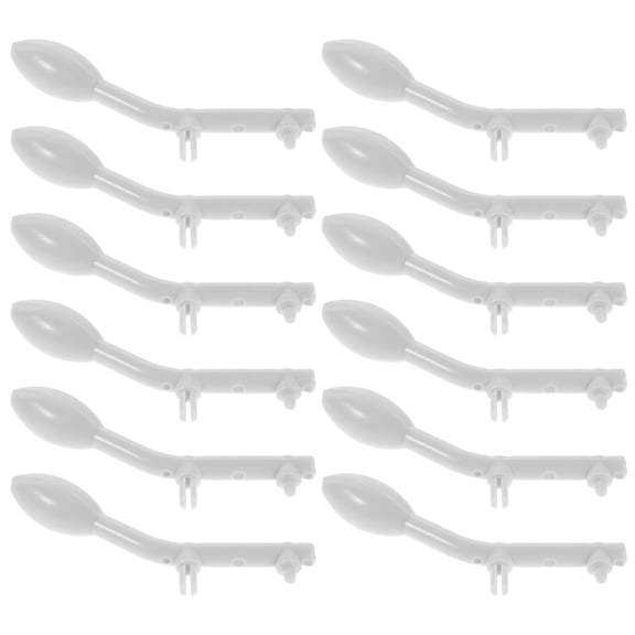 LOLIPPYY 12Pcs White Plastic Coat Hanger Hooks for Entryway Hall Tree Rack Storage and Organization