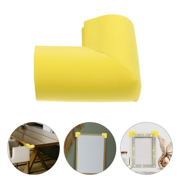 LOLIPPYY 12Pcs Yellow Furniture Corner Protector Guards Soft U Shaped Bumpers for Moving