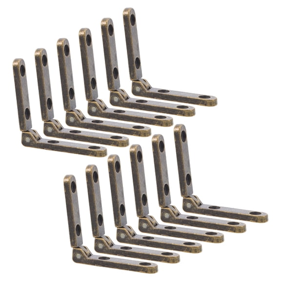 LOLIPPYY 12Pcs Zinc Alloy Chest Hinges for Wood Case Use Durable Decorative Hinges with Smooth Operation