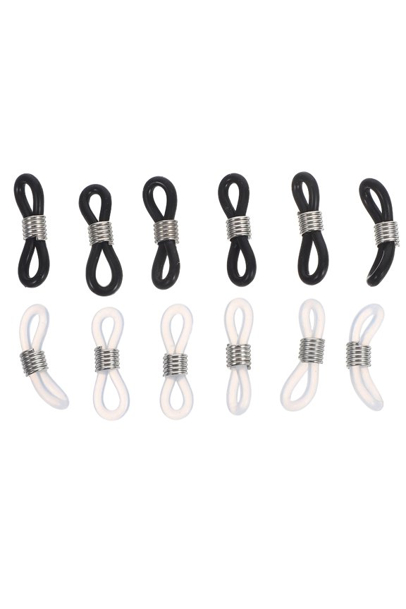 12Set Eyeglasses Temple Tips Sleeve Non Slip Rubber Rings For Glasses Projects Back to School