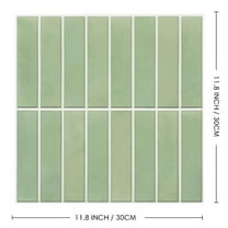 LOLIPPYY 12-Pack Peel and Stick Backsplash Tiles, 30x30cm Self-Adhesive & Oilproof Brick Subway Wall Tiles