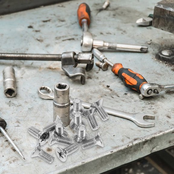 LOLIPPYY 12pcs Brake Rotor Screws Stainless Steel Ensures Reliable Braking Performance for Mechanics