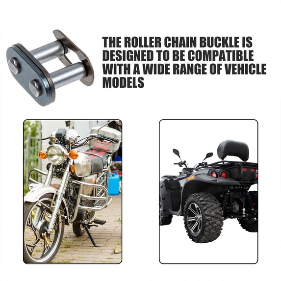 LOLIPPYY 12pcs Chain Connecting Link Roller Chain Link Motorcycle Quick Release Chain Link