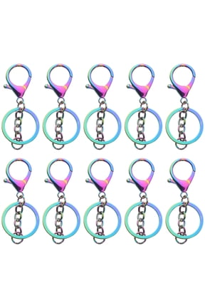 12-Pack Sky Alloy Key Chain Clips for Keys, Keychain Accessories for Everyday Use