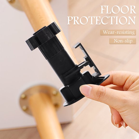 LOLIPPYY 12pcs Leveling Feet for Tables Adjustable PP Black Furniture Solutions