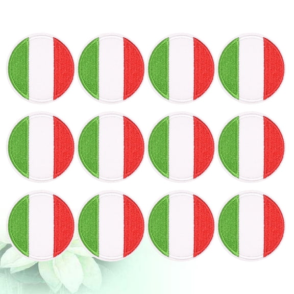 LOLIPPYY 12pcs Multi Color Flag Cloth Stickers for Decoration Embroidery DIY Patch Clothing Repair
