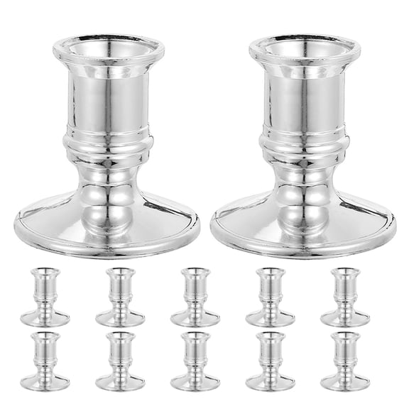 LOLIPPYY 12pcs Plastic Electronic Candlesticks Candlelight Holder Dinner Table Candlesticks Decorations